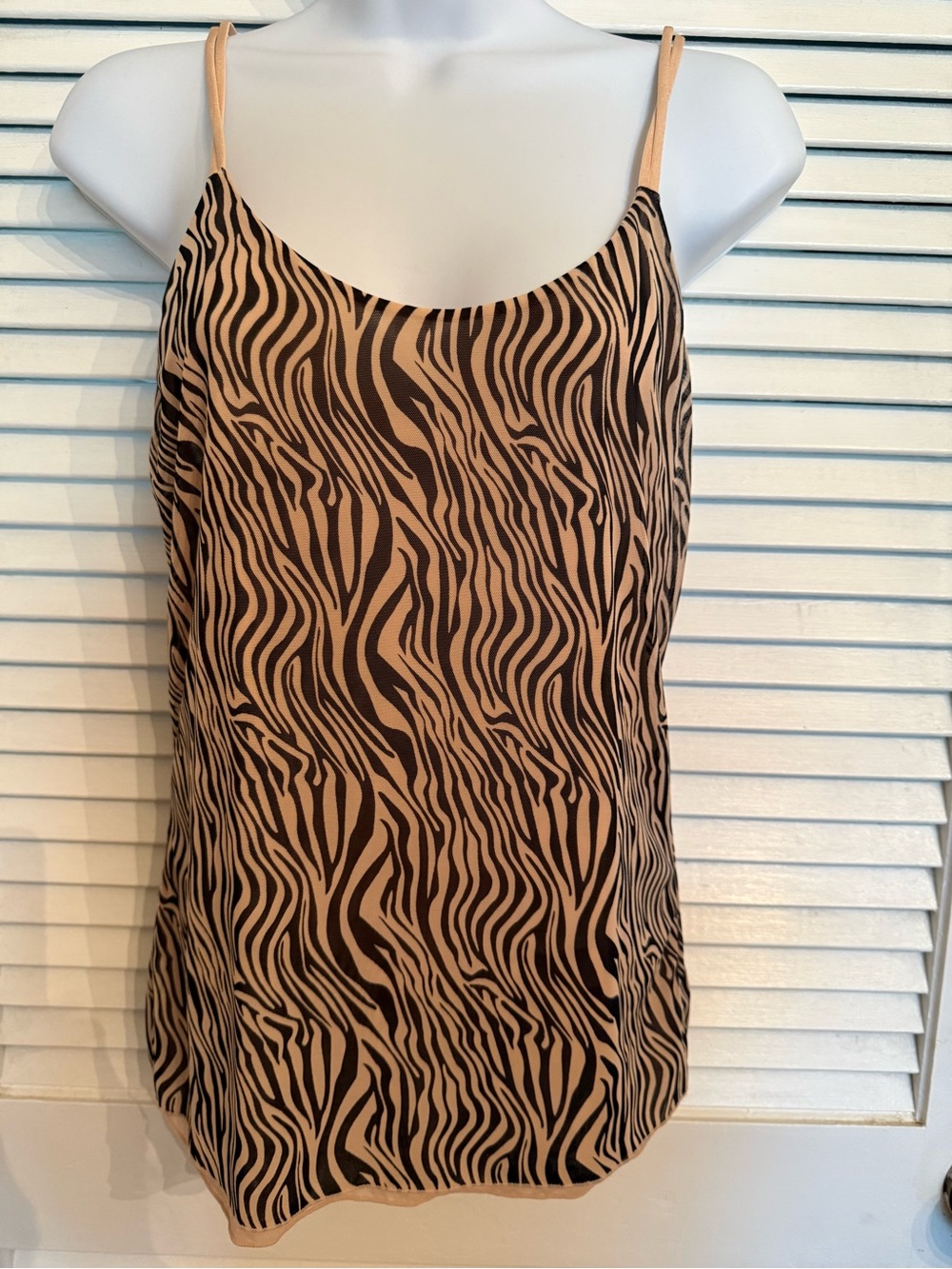 Vtg Y2K George Tan & BlackCamisole Medium